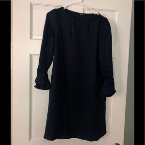 Navy Blue Knee Length Dress